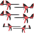 ARROW 6-Piece Mini Light-Duty 6"(2) & 6" Medium Duty (4) Bar Clamps Set