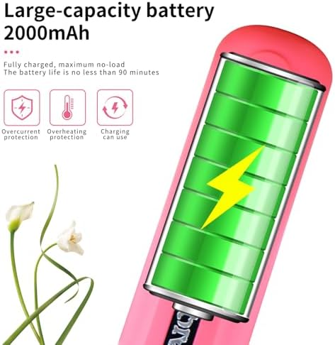 Electric Totary Cordless Tool Kit, Type-C Rechargeable 2000mAH, 6 Adjustment Speeds(5000-22000RPM), 59Pcs Accessories For DIY Crafting,SandingCarving,Sanding,Cutting (Pink-59 pcs Accessories)