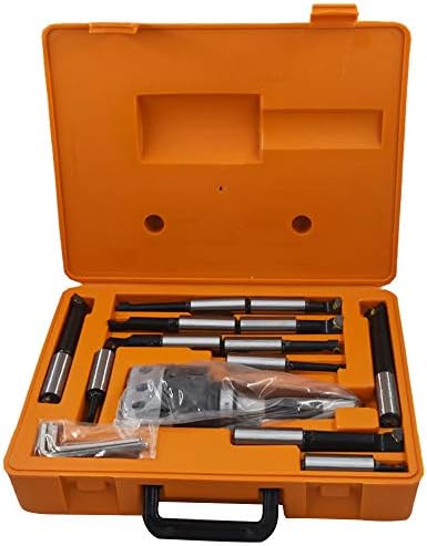 findmall 12Pcs 3 Inch Boring Head R8 Shank 3/4 Inch Carbide Boring Bar Boring Head Bar Milling Set