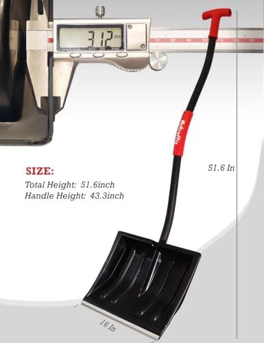 Ergonomic Snow Shovel for Driveway Home Garage; T-Grip
