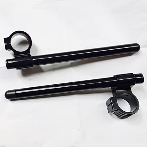 48mm Clip on Handlebars 1" Riser fit 48mm Fork Tube 7/8" Motorcycle bars, 48 mm Clip ons Handlebar CNC Black