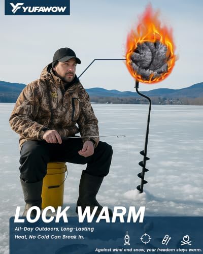 Yufawow Men Winter Jacket Skiing Jacket Insulated Fleece Lined Waterproof Windbreaker for Snowboard Hiking Camping ATV Outdoor Work