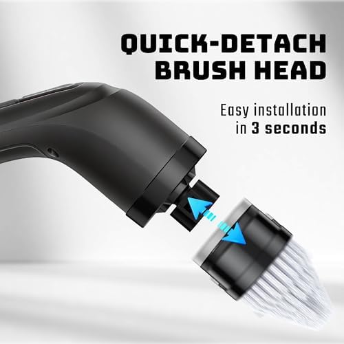 Electric Spin Scrubber for Bathroom: Shower Cleaner Brush with Long Handle