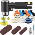 1/2/3 Inch Random Orbital Air Sander, Mini Da Sander for Auto Body Work, High Speed Pneumatic Sander for Metal & Woodworking/Car Polishing Waxing/DIY Projects(36PCS Polishing Pads, 15PCS Sandpapers)