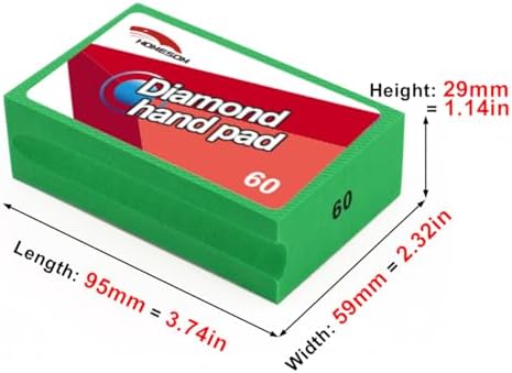 Diamond Hand Polishing Pads Foam Back Sanding Blocks for Sanding Ceramics Glass Tile Concrete Stone Marble Granite Grit 200