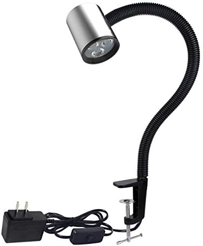Led C Clamp Work Light IP65 Water Proof Flexible Gooseneck lamp 900 Lumens 120 Volt for Machine Lathe Milling Drill Press Industrial Lighting