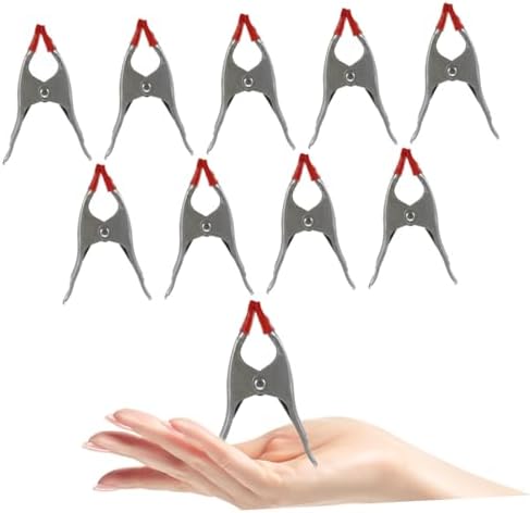 MAGICLULU 10pcs Thickened A-shaped Iron Spring Clamps Strong Carpentry Clips for Woodworking and Stone Fixing 6-inch Heavy-duty Workholding Devices