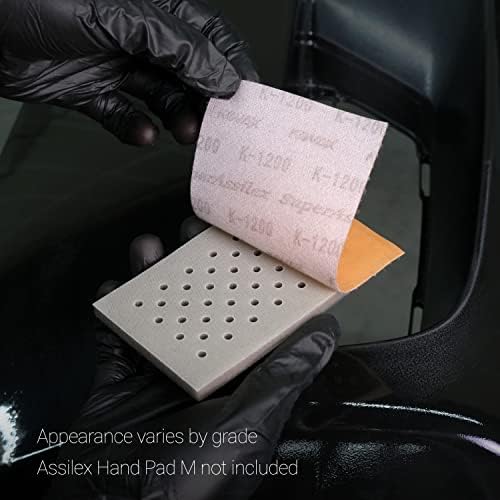 Super Assilex Flexible Sanding Sheets, Peach K-1500, Hook & Loop, 191-2505, 25 Sheets