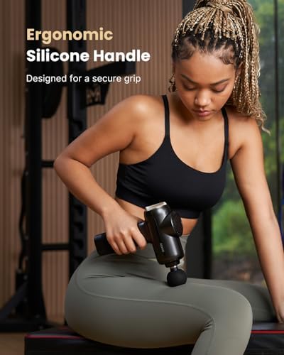 RENPHO Active Evo Massage Gun, Gifts for Men Women Deep Tissue Back Handheld Massage with 8-12mm Amplitude Heavy-Duty, FSA Approved Percussion Professional Muscle Massager Gun for Athtetes HSA