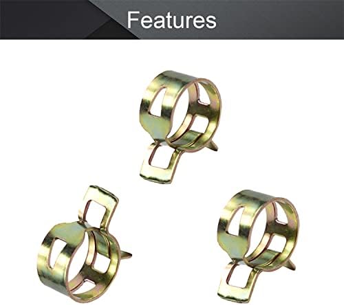 Fielect 50pcs 1/2" / 13mm Spring Band Type Action Hose Pipe Clamp Low Pressure Air Clip Clamp Fasteners Assortment Kit for Plumbing, Automotive and Mechanical
