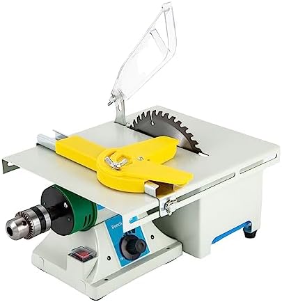 750W Lapidary Saw Polisher Multifunctional Rock Cutting Saw Adjustable Speed Stone Cutter (800-10000 RPM) with Angle Ruler for Polishing, Grinding, and Cutting Jade, Metal, Wood (6in Blade)