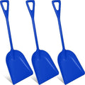 Frienda 3 Pcs Plastic Snow Shovel Large Scoop Shovel, Blue