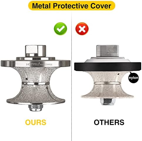 V40 (1-1/2'') Full Bullnose Diamond Hand Profiler, Profile Router Bit Wheel with 5/8''-11 Thread for Granite, Marble, Concrete and Countertop Edge (Coarse)
