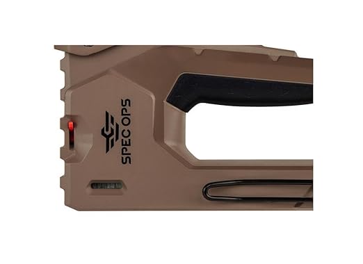 Spec Ops Tools Heavy Duty Staple Gun, 1/4" - 9/16" Staples, 18-Gauge Brads, Reduced Effort