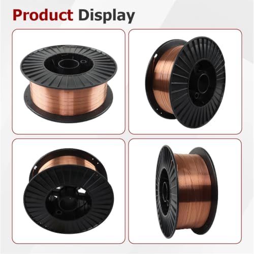 findmall ER70S-6 Mild Steel 0.035 Inch MIG Welding Wire Low Splatter 33 Pound Spool Fit for All Position Gas Welding