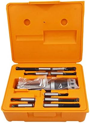 WFLNHB 2 Inch Boring Head R8 Shank 9pcs 1/2 Inch Carbide Boring Bar Set milling Machine Boring Head Set