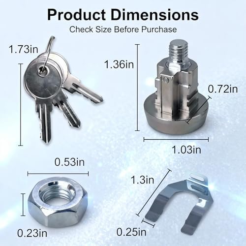 L1172C Mailbox Lock Replace USPS-L-1172C National Mailbox Lock C9100,10 Set | Mailbox Lock Fit for CompX L-1172C NDCBU CBU Cluster Mailboxs with 3 Keys