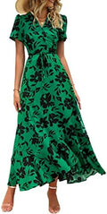PRETTYGARDEN Women's Boho Floral Summer Maxi Dresses