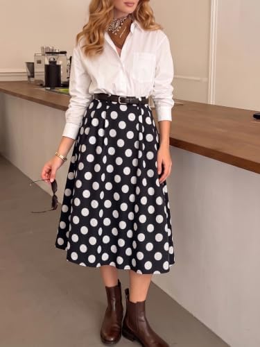 Casly Lamiit A-Line Midi Skirts for Women Business Skirt