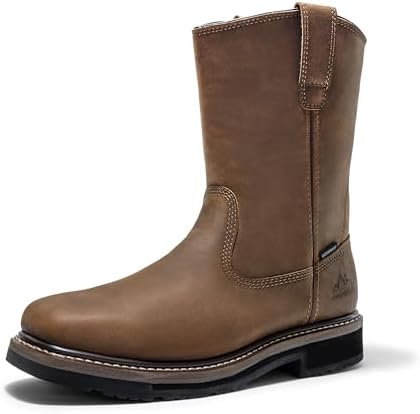 NORTIV 8 Steel Toe Cowboy Boots for Men
