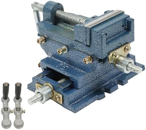 5 Inch Cross Slide Drill Press Vise 2 Way X-Y Heavy Duty Clamp Machine Cross Slide Vise Fit for Clamping Workpiece Processing