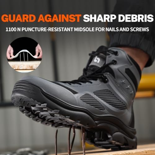 Steel Toe Boots for Men Work Indestructible Safety Boots