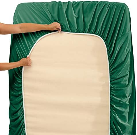 Hearth & Harbor Queen Size Sheets - 4 Piece Bed Sheet Set, Hotel Luxury Double Brushed Bed Sheets - Extra Soft Bedding Sheets & Pillowcases, Queen, Hunter Green