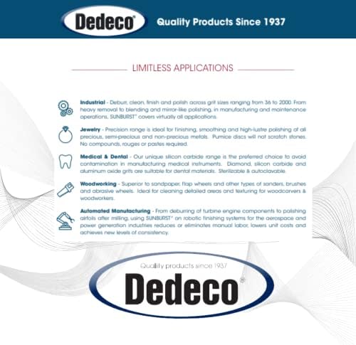Dedeco Sunburst Radial Bristle Discs - 1/2” (12mm) Dia, Snap On, TC Bristles - Cleaning Buffer Polisher Rotary Tool Accessories, Medium 120 Grit, White Aluminum Oxide - 30 Piece Per Pack