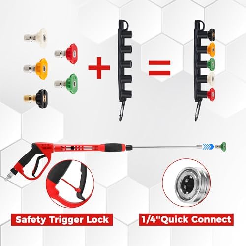 Tool Daily Pressure Washer Gun with 3/8" Swivel Quick Connector, 5000 PSI