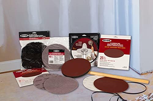 Hyde 09977 Radial Sander and Hyde Round Abrasive Sanding Disc, 9" 120 Grit, 25 Pack