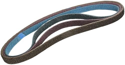 3 Pack 1 X 42 Inch Coarse, Medium, and Fine Grits Assortment Non Woven Surface Conditioning Sanding Belts for Knife Makers and Metal Fabricators Profession Sander Belt