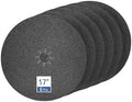 HUAALIUCHE Floor Sanding Disc Cloth-Backed Silicon Carbide，17" x 2" Holes for Concrete, Stone, 24 Grit, 6-Pack