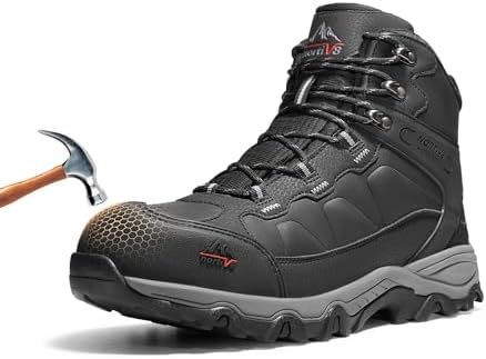 NORTIV 8 Men's Waterproof Steel Toe Work Boots