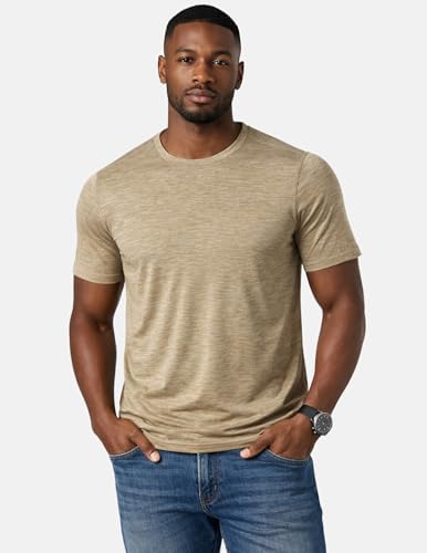 Liberty Imports 5 Pack Men's Active Quick Dry Crew Neck T Shirts