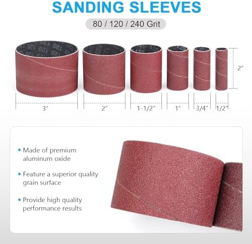 2’’ Drill Press Sanding Spindle Kit,Spindle Sander Drum Kit