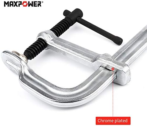 MAXPOWER Thick Rail F Clamp, 12" Opening, 4-3/4" Throat