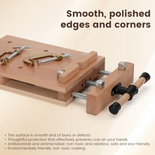 Portable Woodworking Bench Vise, Woodworking Bench Vise Kit, Equipped With 2 G-Type Clamps And Adjustable Limit Blocks, Suitable For Fixing Woodworking Tools In Home Workshops To Process Wood