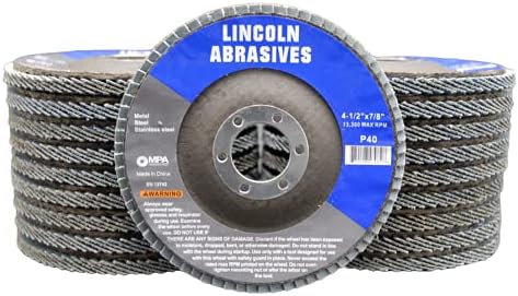 20 Pack Flap Discs 40 Grit 4.5" x 7/8" Sanding Wheels
