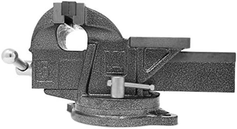 WEN Bench Vise, 5-Inch, Cast Iron with Swivel Base (BV455)