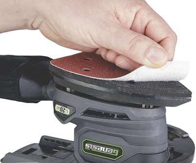 Genesis Cordless Detail Sander 20V G20MAX with Dust Bag, Sandpapers, Battery, and Charger