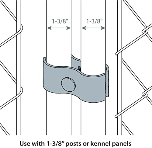 10Sets Dog Kennel Panel Clamps Chain Link Fence Clamps, 1-3/8’’ Fence Parts
