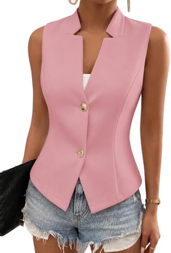 Mina Self Women's Sleeveless Sweater Vest,Knit Stretchy Dressy Casual Top