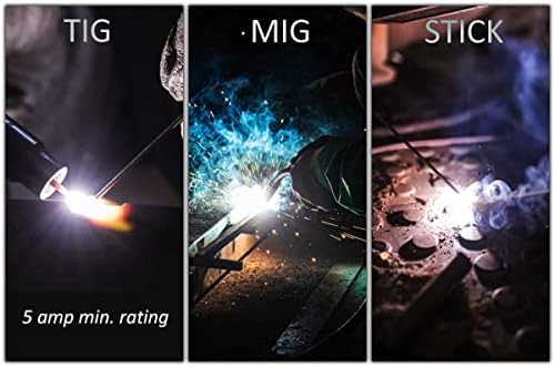 Tefuawe 2x4 1/4 Auto Darkening Welding Lens, Low Amps 5A Tig, Shade 11, Ultra Clear, Cool Blue Color for Pipeliner and Pancake Welding Hood