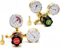 Oxygen Acetylene Regulator Set, CGA540 and CGA200 Inlet Connection | Compatible with V-Style Welding Cutting Gas Torch, CGA200 Acetylene Regulator For Small Cylinder