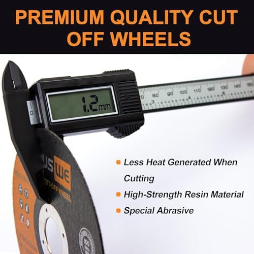 3 inch Cut Off Wheel - 25 Pack Cutting Disc with Mounting Mandrel Kit 1/4" 3/8" Arbor Stainless Steel Grinding Wheel for Angle Grinder