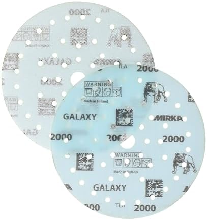 Mirka Galaxy Multifit Sandpaper 6 inch Grit 2000 50 Discs