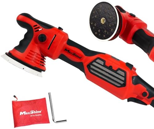 Maxshine MB15 Pro Brushless Dual Action Polisher – 15mm Long Throw Car Buffer with 5” Backing Plate, 1200W Motor & Variable Speed – Auto Detailing Tool for Cars, Trucks, SUVs & Boats, Paint Correction