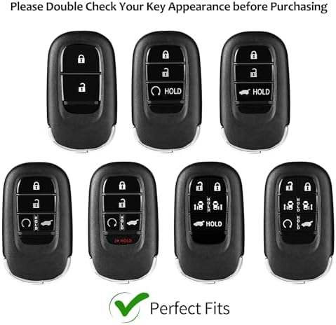 T-carbon Key Fob Cover Compatible with Honda Key Case | Glass Fiber Key Case fits for Honda Civic Type R Key Shell fits for Accord Civic HR-V CR-V Pilot Sport SI Accessories