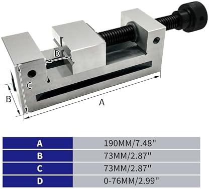 HFS(R) 3 Inch Premium Super Precision Grinding Toolmaker Vise V-Groove, 0.0002"- Hardened Surfaces, Accurate and Versatile