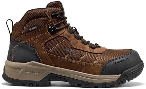 KEEN Utility Men's Skokie Hiker Style Mid Height Composite Toe 90 Degree Waterproof Work Boots